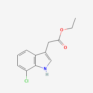 molecular formula C12H12ClNO2 B15123717 Ethyl 7-Chloroindole-3-acetate 