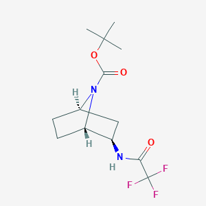 molecular formula C13H19F3N2O3 B15123735 exo-tert-Butyl 2-(2,2,2-trifluoroacetamido)-7-azabicyclo[2.2.1]heptane-7-carboxylate 