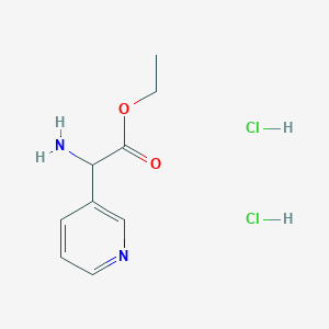 molecular formula C9H14Cl2N2O2 B15123775 Ethyl 2-amino-2-(pyridin-3-yl)acetate dihydrochloride 