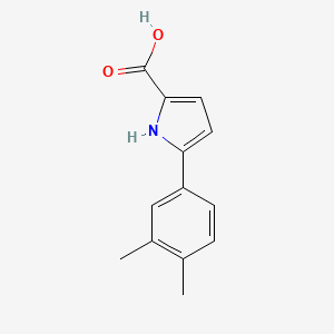 molecular formula C13H13NO2 B15123787 1H-Pyrrole-2-carboxylicacid,5-(3,4-dimethylphenyl)- 
