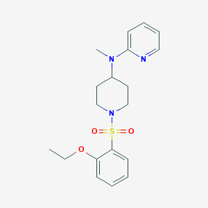 molecular formula C19H25N3O3S B15123844 N-[1-(2-ethoxybenzenesulfonyl)piperidin-4-yl]-N-methylpyridin-2-amine 