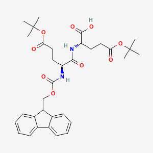 molecular formula C33H42N2O9 B15123851 L-Glutamic acid, N-[(9H-fluoren-9-ylmethoxy)carbonyl]-L-alpha-glutamyl-, 1,25-bis(1,1-dimethylethyl) ester CAS No. 101214-23-7