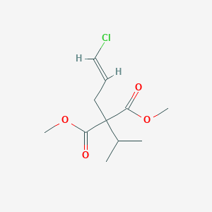 molecular formula C11H17ClO4 B15123857 dimethyl 2-[(E)-3-chloroprop-2-enyl]-2-propan-2-ylpropanedioate 