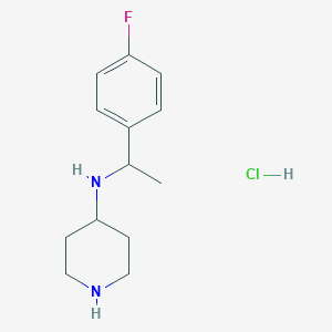 molecular formula C13H20ClFN2 B15123883 [1-(4-Fluoro-phenyl)-ethyl]-piperidin-4-yl-amine hydrochloride CAS No. 1185317-19-4