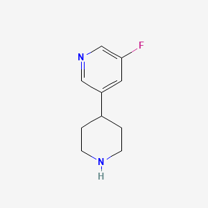 molecular formula C10H13FN2 B15123891 3-Fluoro-5-(piperidin-4-yl)pyridine 