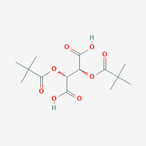 molecular formula C14H22O8 B151239 (2R,3R)-2,3-Bis(pivaloyloxy)succinic acid CAS No. 65259-81-6