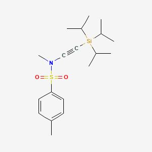 molecular formula C19H31NO2SSi B15123931 N,4-Dimethyl-N-[(triisopropylsilyl)ethynyl]benzenesulfonamide 