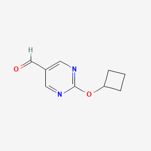 molecular formula C9H10N2O2 B15123944 2-Cyclobutoxypyrimidine-5-carbaldehyde 