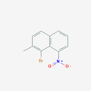 molecular formula C11H8BrNO2 B15123957 1-Bromo-2-methyl-8-nitronaphthalene 