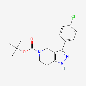 molecular formula C17H20ClN3O2 B15123989 Tert-butyl 3-(4-chlorophenyl)-6,7-dihydro-1H-pyrazolo[4,3-C]pyridine-5(4H)-carboxylate CAS No. 1188265-37-3