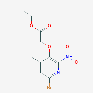 molecular formula C10H11BrN2O5 B15124011 Ethyl 2-[(6-Bromo-4-methyl-2-nitro-3-pyridyl)oxy]acetate 