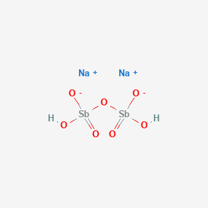 molecular formula H2Na2O7Sb2 B15124028 Disodium;hydroxy-[hydroxy(oxido)stiboryl]oxystibinate 