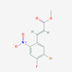molecular formula C10H7BrFNO4 B15124047 Methyl 3-(5-Bromo-4-fluoro-2-nitrophenyl)acrylate 