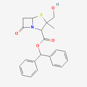 molecular formula C21H21NO4S B15124055 benzhydryl(2S,3R,5R)-3-hydroxymethyl-3-methyl-7-oxo-4-thia-1-aza-bicyclo[3.2.0]heptane-2-carboxylate 
