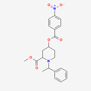 molecular formula C22H24N2O6 B15124060 Methyl(2R,4R)-4-[(4-Nitrobenzoyl)oxy]-1-[(R)-1-phenylethyl]piperidine-2-carboxylate 