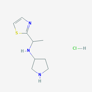 molecular formula C9H16ClN3S B15124121 N-(1-(thiazol-2-yl)ethyl)pyrrolidin-3-amine hydrochloride 