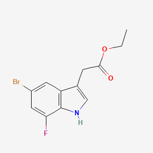 molecular formula C12H11BrFNO2 B15124183 Ethyl 5-Bromo-7-fluoroindole-3-acetate 