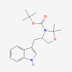 molecular formula C19H26N2O3 B15124228 tert-butyl 4-(1H-indol-3-ylmethyl)-2,2-dimethyl-1,3-oxazolidine-3-carboxylate 