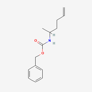 molecular formula C14H19NO2 B15124251 Carbamic acid, (1-methyl-4-pentenyl)-, phenylmethyl ester CAS No. 78329-35-8