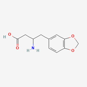 molecular formula C11H13NO4 B15124259 3-Amino-4-(benzo[d][1,3]dioxol-5-yl)butyric Acid 