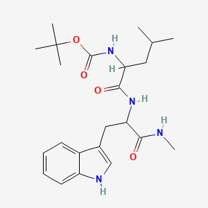 molecular formula C23H34N4O4 B15124270 tert-butyl N-[1-[[3-(1H-indol-3-yl)-1-(methylamino)-1-oxopropan-2-yl]amino]-4-methyl-1-oxopentan-2-yl]carbamate 