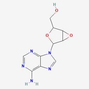 molecular formula C10H11N5O3 B15124298 Adenine, 9-(2,3-Anhydro-beta-D-ribofuranosyl)- 