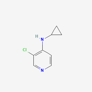 molecular formula C8H9ClN2 B15124313 3-chloro-N-cyclopropylpyridin-4-amine CAS No. 1353101-14-0