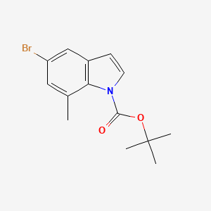 molecular formula C14H16BrNO2 B15124322 tert-Butyl 5-bromo-7-methyl-1H-indole-1-carboxylate 