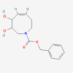 molecular formula C15H19NO4 B15124420 benzyl (5Z)-3,4-dihydroxy-3,4,7,8-tetrahydro-2H-azocine-1-carboxylate 