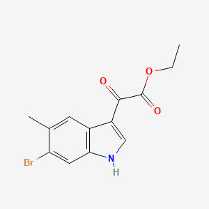 molecular formula C13H12BrNO3 B15124481 Ethyl 2-(6-Bromo-5-methyl-3-indolyl)-2-oxoacetate 