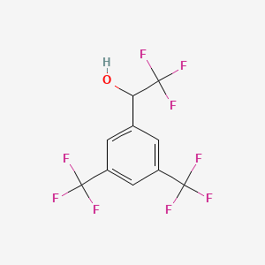 molecular formula C10H5F9O B15124490 alpha,3,5-Tris(trifluoromethyl)benzyl Alcohol 