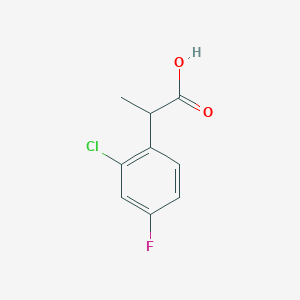 molecular formula C9H8ClFO2 B15124493 2-(2-Chloro-4-fluorophenyl)propanoic acid 