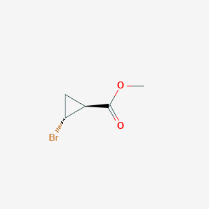 molecular formula C5H7BrO2 B15124569 trans-2-Bromo-cyclopropanecarboxylic acid methyl ester 