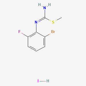molecular formula C8H9BrFIN2S B15124601 methyl N'-(2-bromo-6-fluorophenyl)carbamimidothioate;hydroiodide 