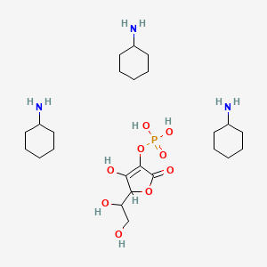 molecular formula C24H48N3O9P B15124613 cyclohexanamine;[2-(1,2-dihydroxyethyl)-3-hydroxy-5-oxo-2H-furan-4-yl] dihydrogen phosphate 