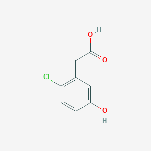 molecular formula C8H7ClO3 B15124733 2-(2-Chloro-5-hydroxyphenyl)acetic acid 