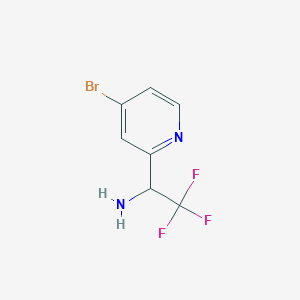 molecular formula C7H6BrF3N2 B15124760 1-(4-Bromopyridin-2-yl)-2,2,2-trifluoroethan-1-amine 