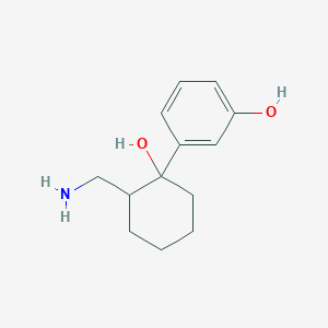 molecular formula C13H19NO2 B15124838 (-)-O-Desmethyl-N,N-bisdesmethylTramadol 