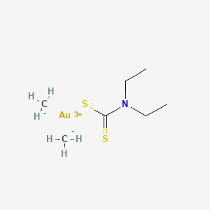 molecular formula C7H16AuNS2 B15125050 carbanide;N,N-diethylcarbamodithioate;gold(3+) 