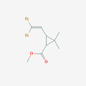 molecular formula C9H12Br2O2 B15125154 Cyclopropanecarboxylicacid, 3-(2,2-dibromoethenyl)-2,2-dimethyl-, methyl ester, (1R,3R)-rel- 