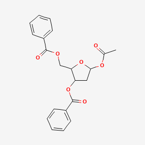 molecular formula C21H20O7 B15125159 D-erythro-Pentofuranose, 2-deoxy-, 1-acetate 3,5-dibenzoate 