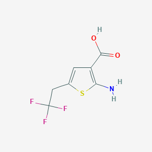 molecular formula C7H6F3NO2S B15125173 2-Amino-5-(2,2,2-trifluoroethyl)thiophene-3-carboxylic Acid 