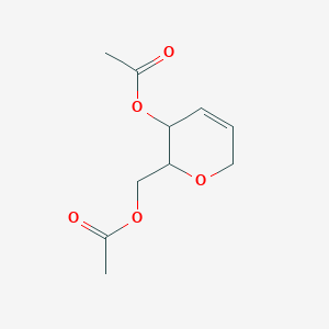 molecular formula C10H14O5 B15125210 (3-Acetoxy-3,6-dihydro-2H-pyran-2-yl)methyl acetate 