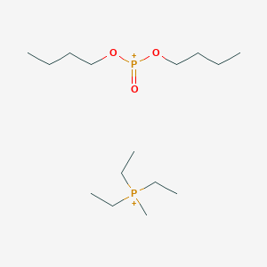 molecular formula C15H36O3P2+2 B15125261 Methyltriethylphosphonium dibutyl phosphonate 
