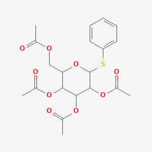molecular formula C20H24O9S B151253 (2R,3R,4S,5R,6S)-2-(Acetoxymethyl)-6-(phenylthio)tetrahydro-2H-pyran-3,4,5-triyl triacetate CAS No. 23661-28-1