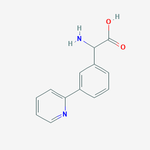 molecular formula C13H12N2O2 B15125359 2-Amino-2-[3-(2-pyridyl)phenyl]acetic Acid 