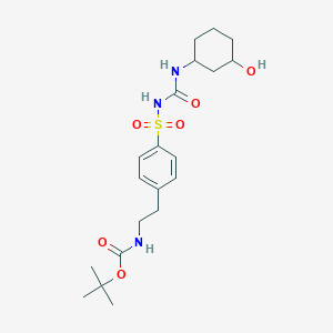 molecular formula C20H31N3O6S B15125398 tert-butyl N-[2-[4-[(3-hydroxycyclohexyl)carbamoylsulfamoyl]phenyl]ethyl]carbamate 