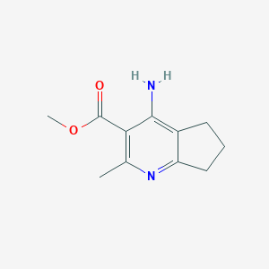 molecular formula C11H14N2O2 B151254 methyl 4-amino-2-methyl-6,7-dihydro-5H-cyclopenta[b]pyridine-3-carboxylate CAS No. 130427-01-9