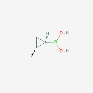 molecular formula C4H9BO2 B15125460 Boronic acid, B-[(1R,2R)-2-methylcyclopropyl]-, rel- CAS No. 1876473-48-1