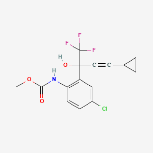 molecular formula C15H13ClF3NO3 B15125519 methyl N-[4-chloro-2-(4-cyclopropyl-1,1,1-trifluoro-2-hydroxybut-3-yn-2-yl)phenyl]carbamate 